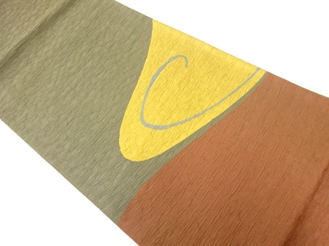 JAPANESE FUKURO OBI / MATELASSE / WOVEN ABSTRACT